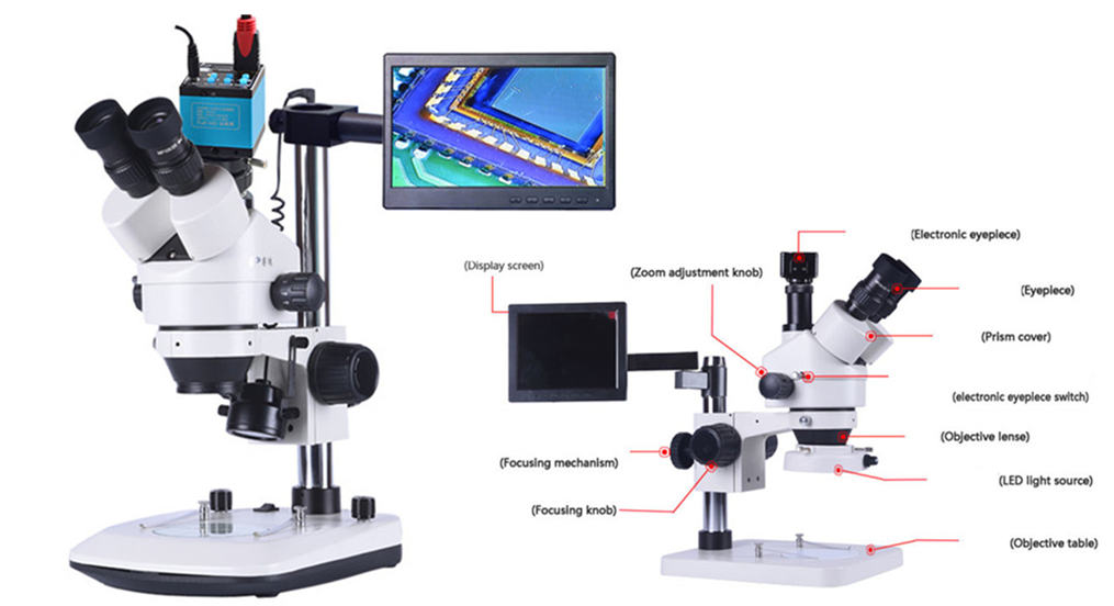 industrial stereo digital microscope magnifier