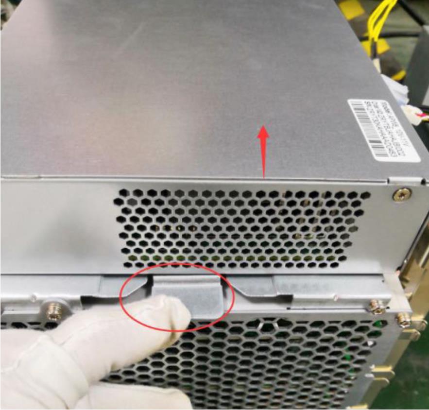 push the power supply down