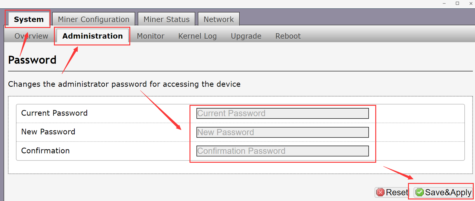 change strong password
