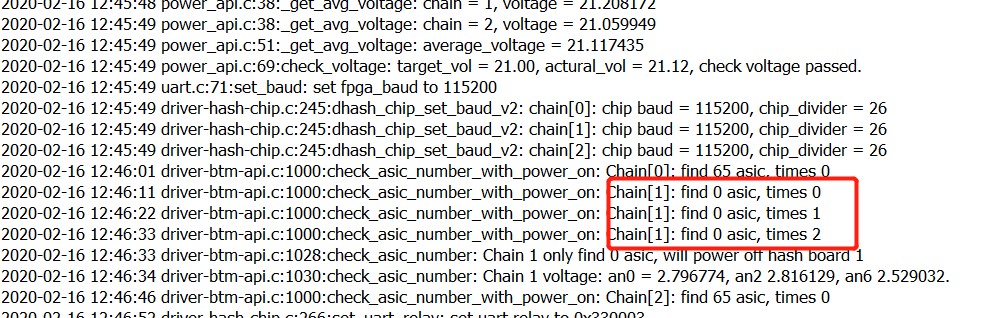 missing chips or hash board