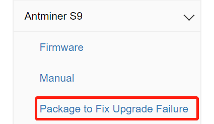 Antminer S9 fireware