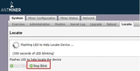 click the Stop Blink button