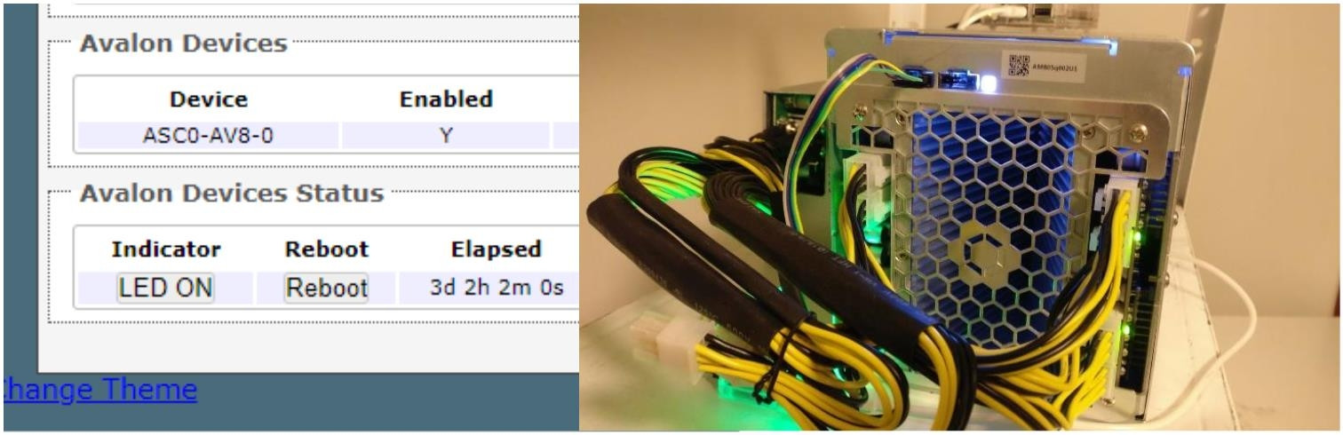 the indicator LED color to white