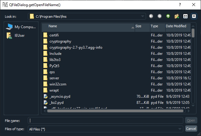select the firmware file