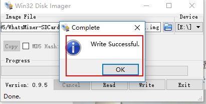 write successful