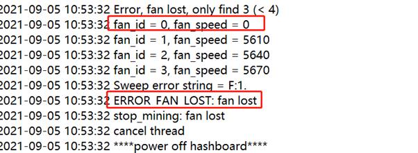 miner fan lost