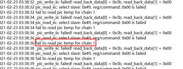 fail to read pic temp
