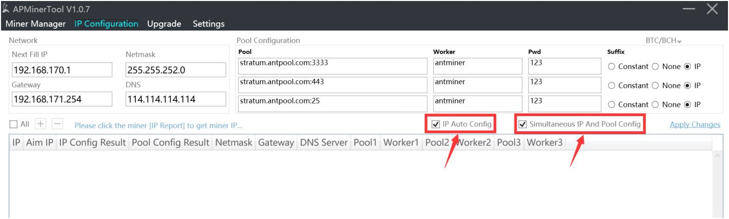 choose the automatic configuration