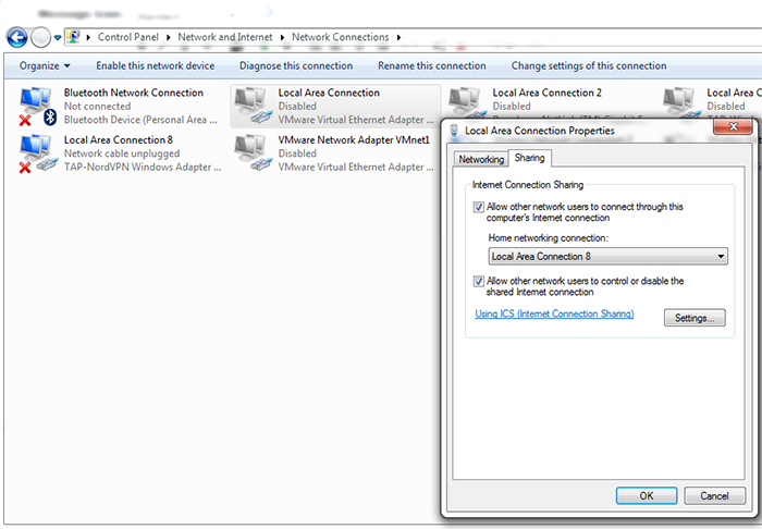 the source adapter setting