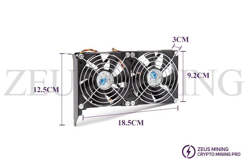 Dual fan size