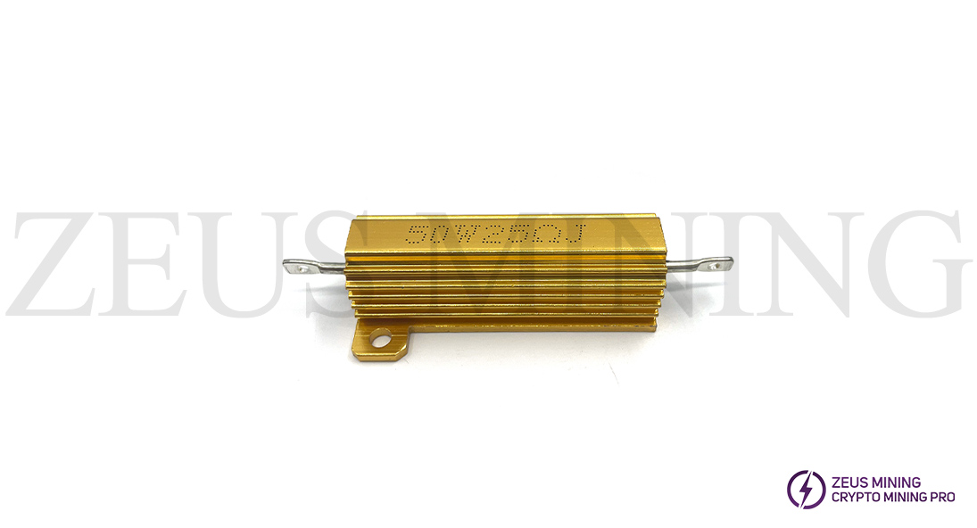 gold aluminum housed resistor