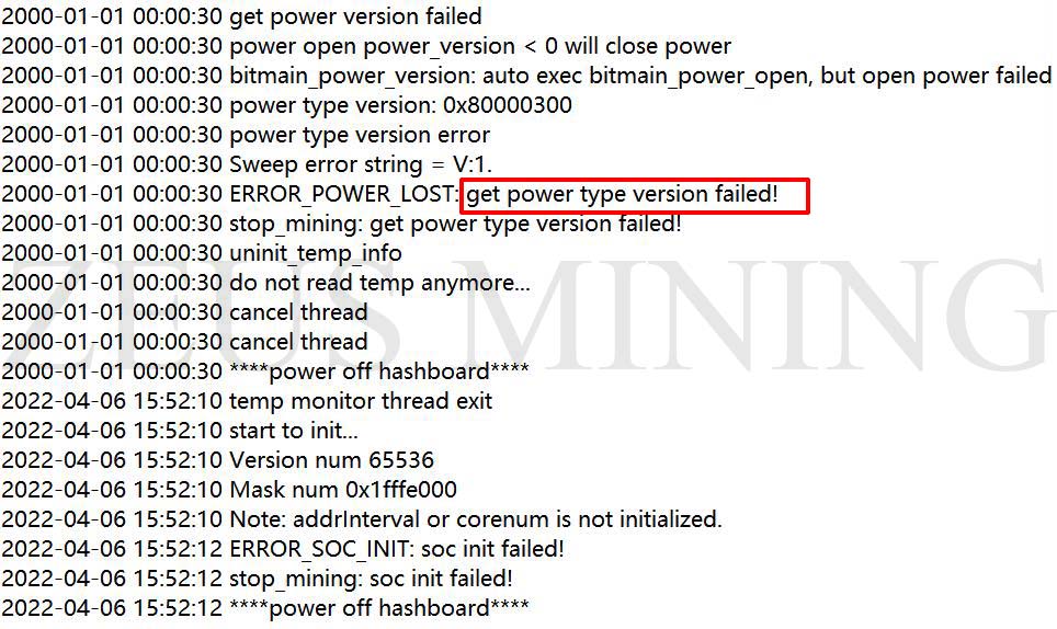 get power type version failed get power type version failed
