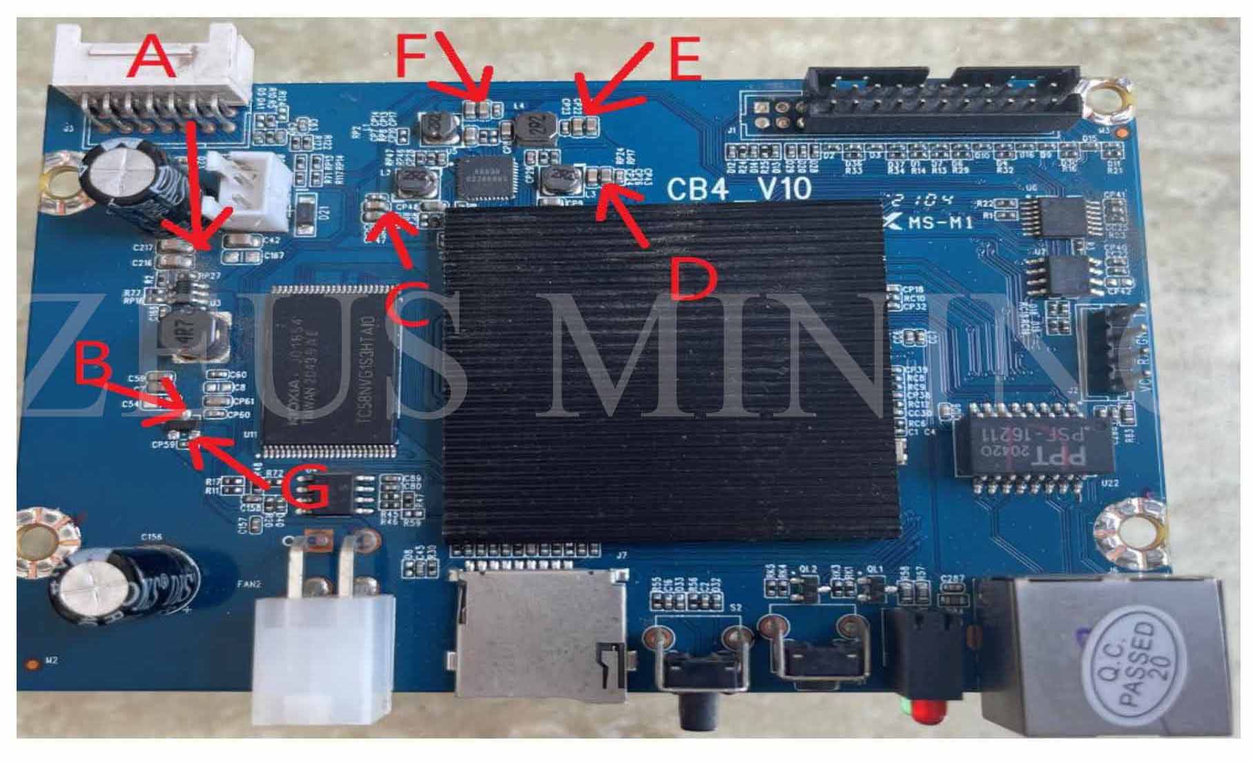 test point after removing the inductance