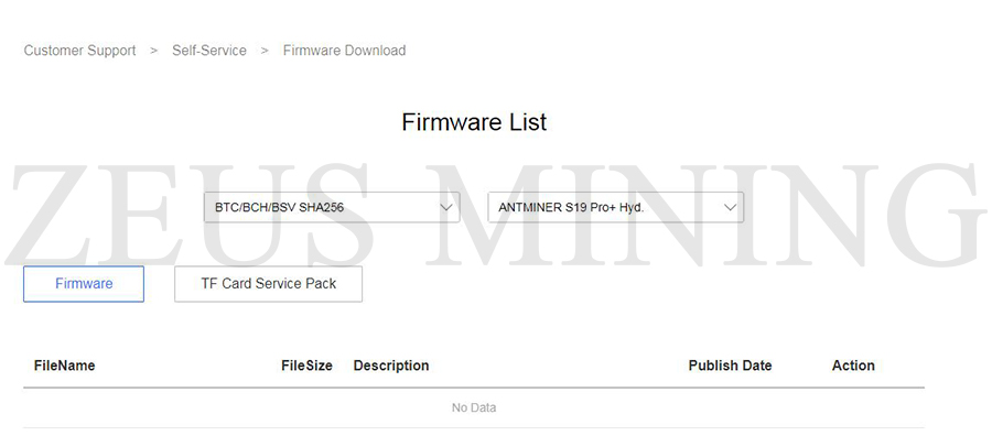 firmware list