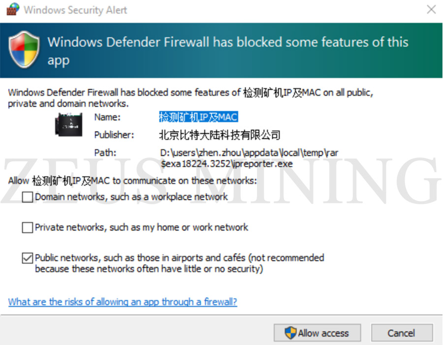 software network permissions