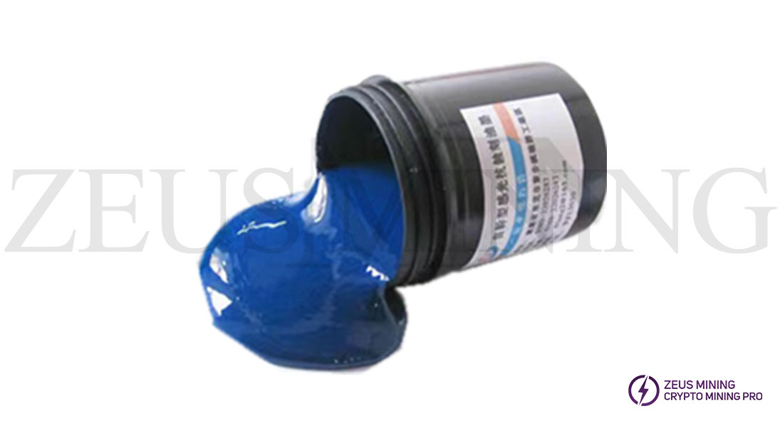 self-drying blue ink