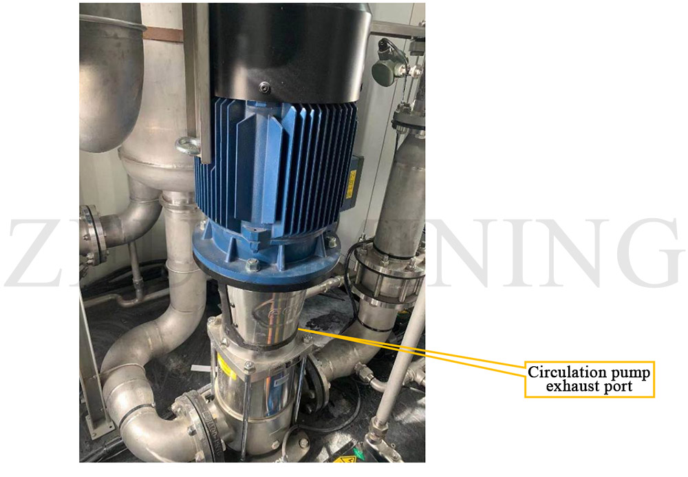 exhaust port of circulating pump