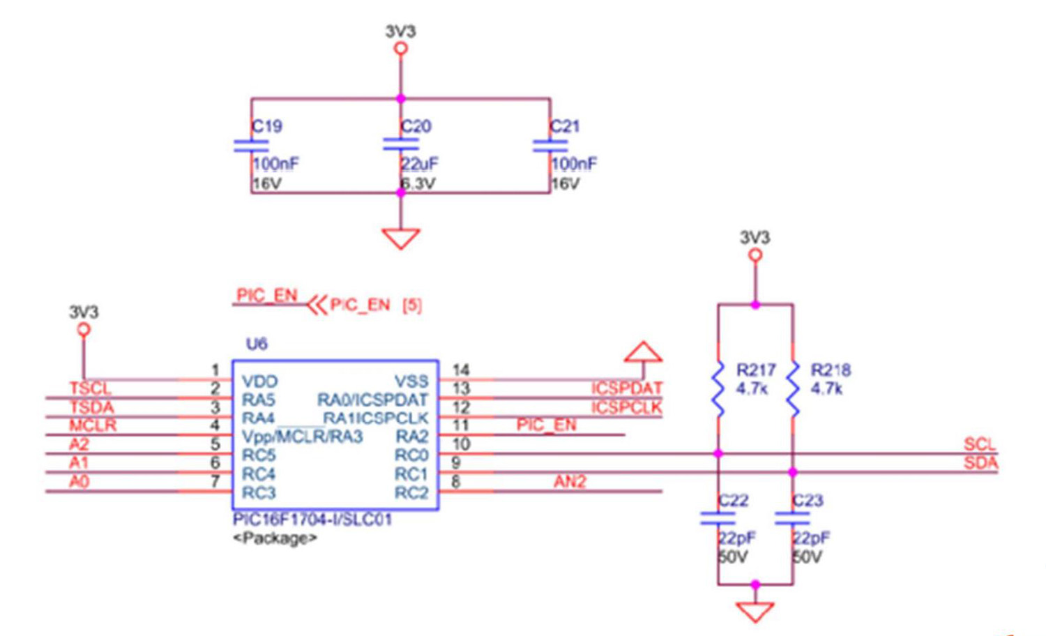 PIC circuit schematic
