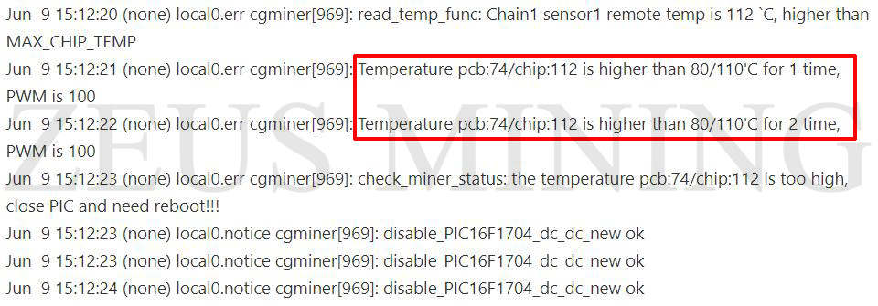 temp sensor fault
