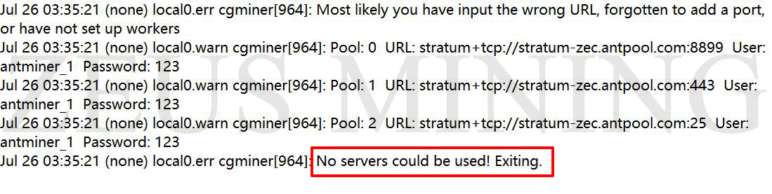 Z9 mining pool failure