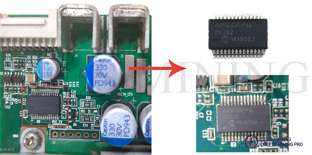 microcontroller chip location