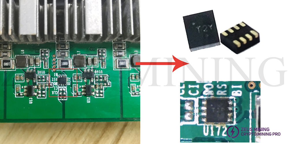 temperature sensor chip location