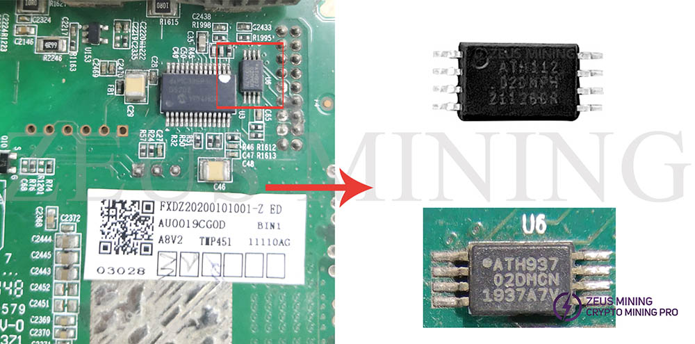 EEPROM chip location EEPROM chip location
