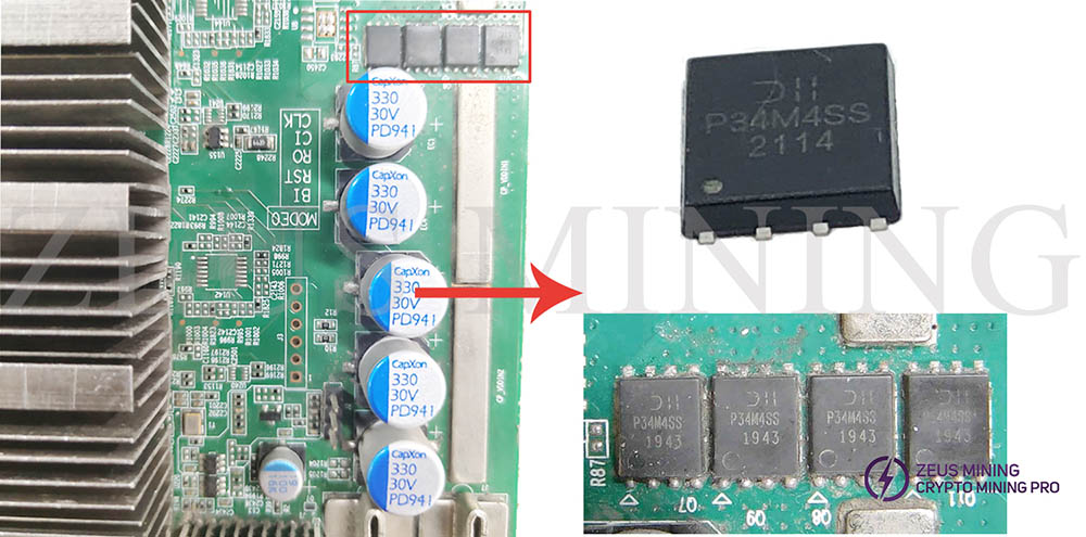 MOS chip location MOS chip location