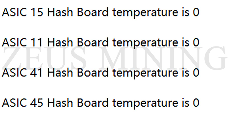 T15 hash board temperature is low