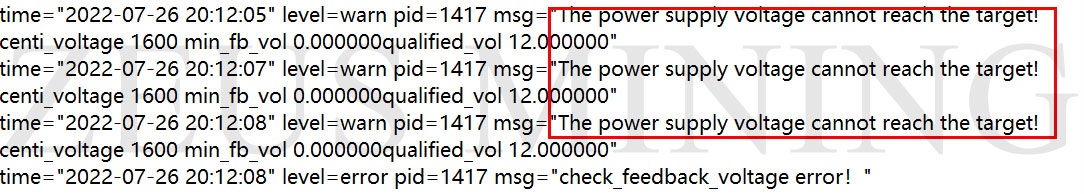 L7 power supply voltage output abnormal