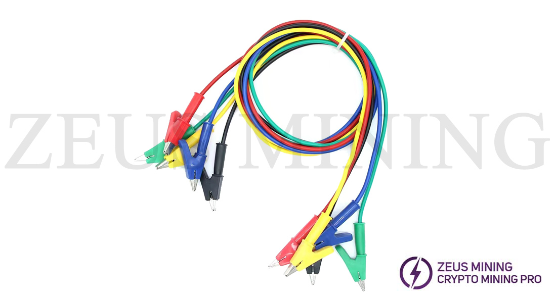 Alligator clip power cable