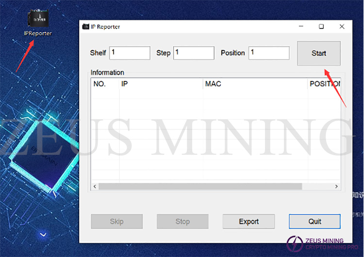 IP Reporter interface IP Reporter interface
