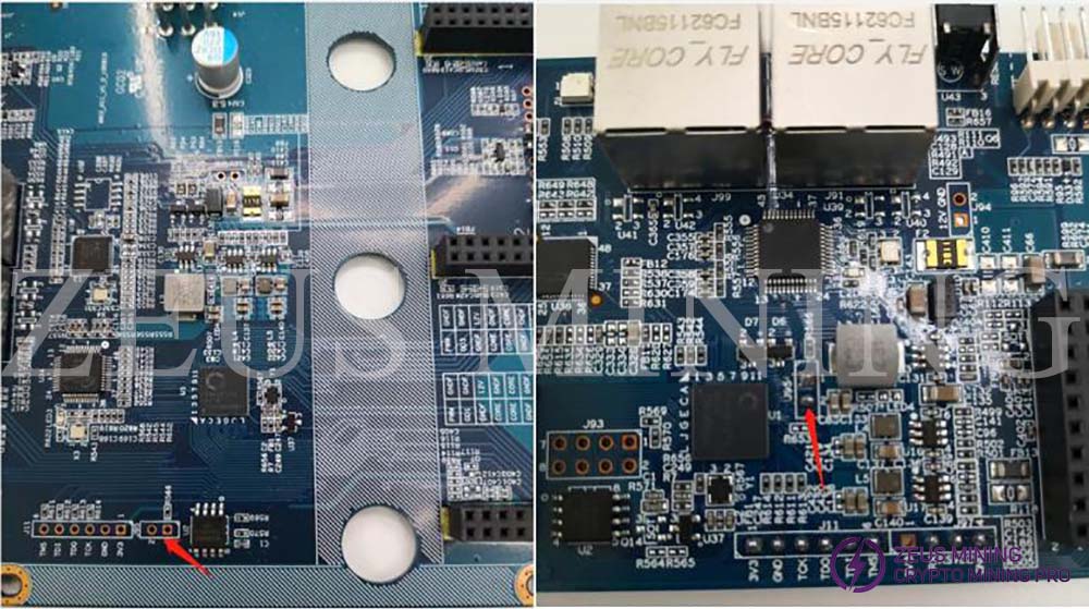 MM board connection position MM board connection position
