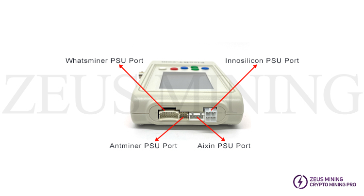 PicoBT tester PSU ports