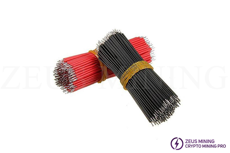 black and red electronic wires tinned