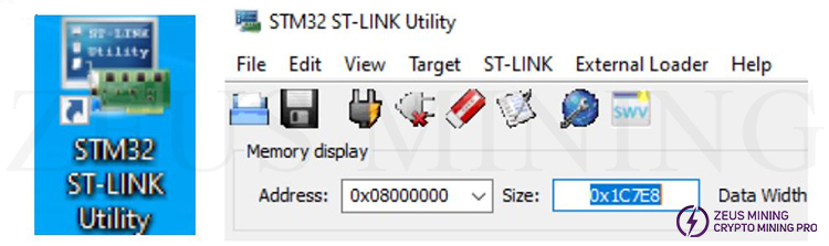 STM32 ST-LINK Utility software