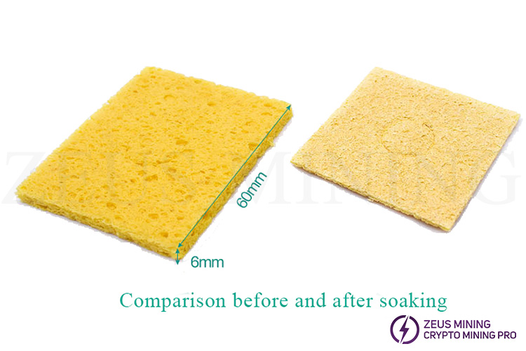 soldering iron cleaning cotton size