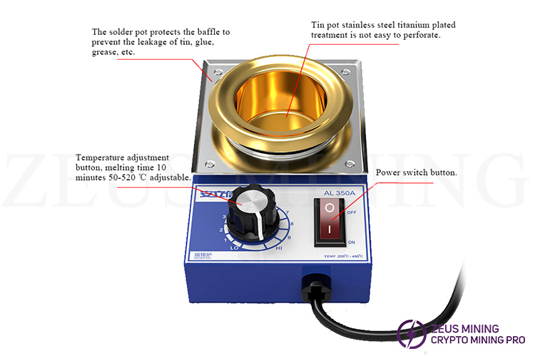 AL 350A solder pot for sale
