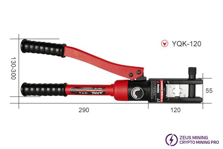 crimping tool size for YQK-120 crimping tool size for YQK-120