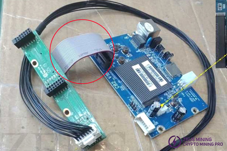 22P ribbon signal cable connection