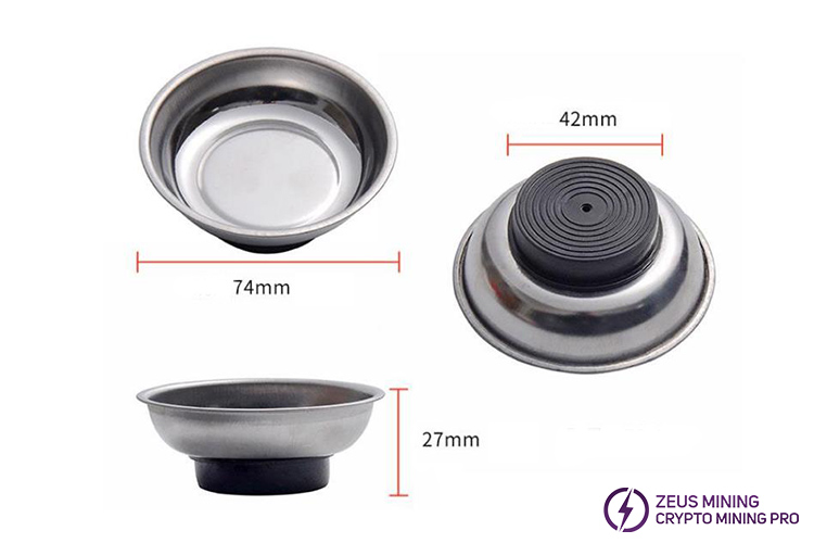 stainless steel magnetic parts tray size