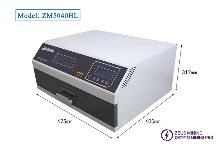ZB5040HL reflow oven size