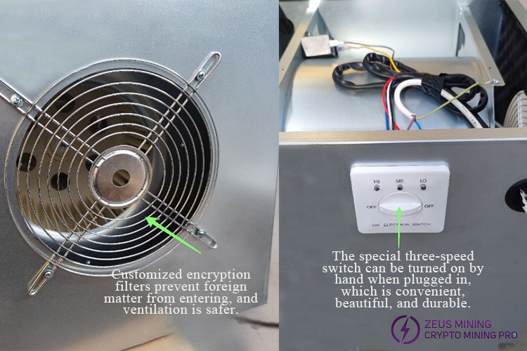 speed adjustable Crypto miner silencer