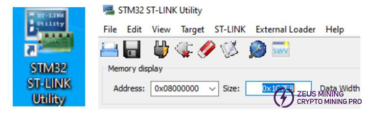 STM32 ST-LINK Utility software