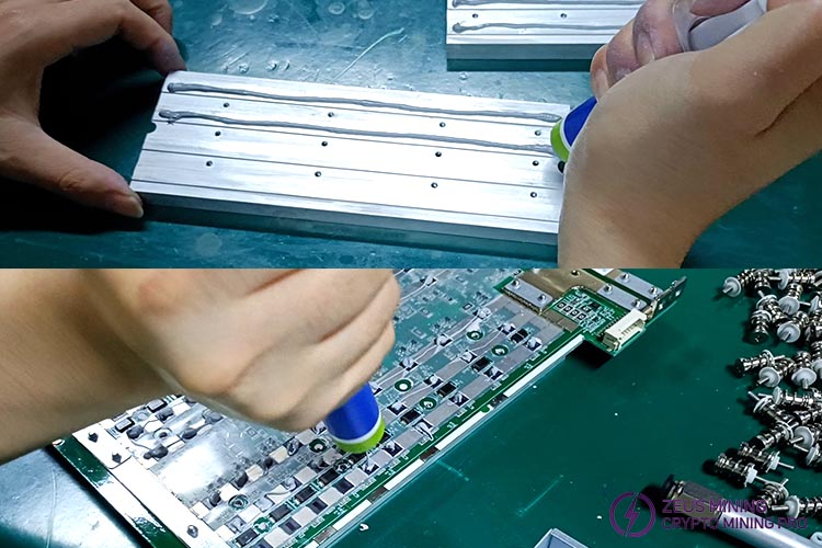 M530 thermal grease for ASIC water cooling