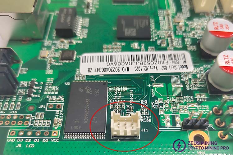 Antminer control board plug connector 6pin Zeus Mining