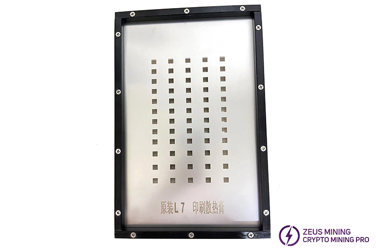 L7 hash board printing thermal paste tool