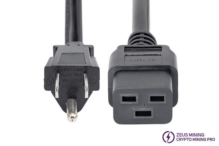 Avalon miner power cord 15A 125V