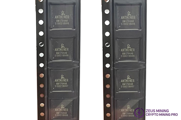 Antminer BM1764AB hashing ASIC chip