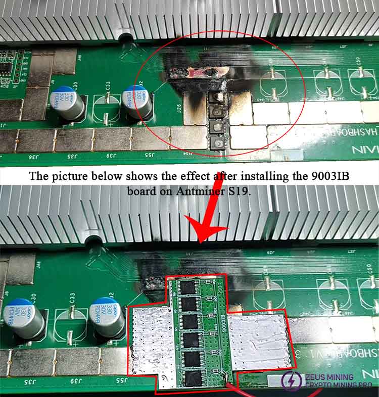 9003IB MOSFET module application for Antminer S19